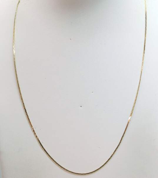 14K Yellow Gold Cobra Chain Necklace 2.5g image number 4