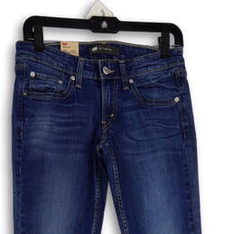 NWT Womens Blue 518 Superlow Denim Medium Wash Bootcut Jeans Size 3M/26