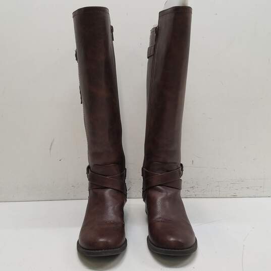 G By Guess Buckle Riding Boots Brown 8 image number 5
