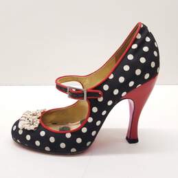 VIntage Christian Lacroix Italy Polka Dot Baroque Pump Heels Shoes Size 36