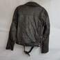 Nasty Gal Sheep Leather Motorcycle Jacket Women's Size 8 image number 2