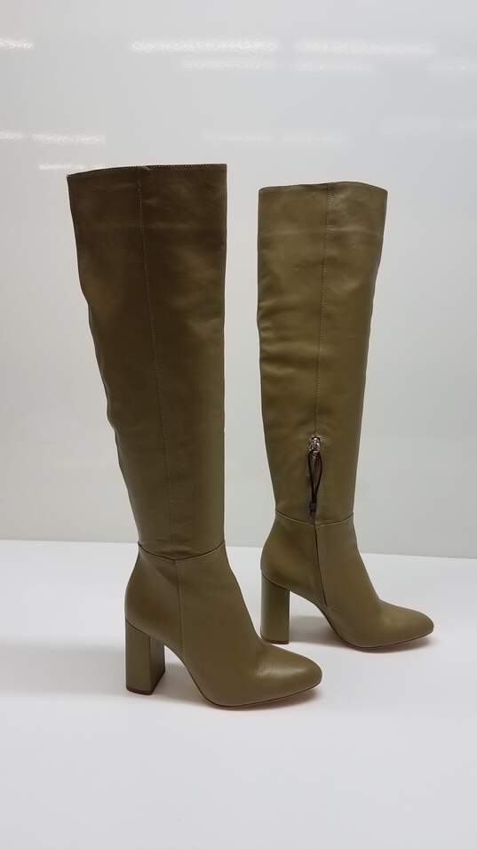Zara Taupe Knee High Leather Boots - Size 36(6) image number 1