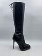 Authentic Alexander McQueen Black Lace-Up Knee-High Boot W 6.5 image number 1