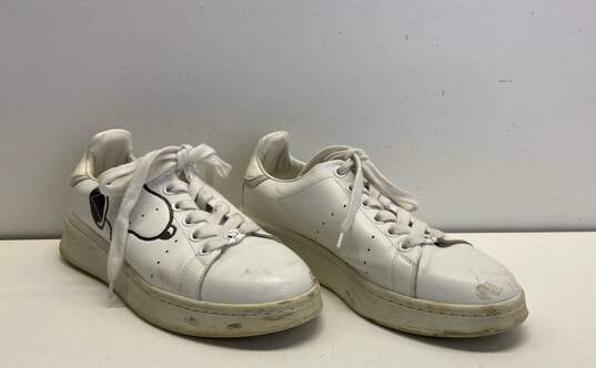 Marc Jacobs X Peanuts The Tennis Shoe Leather Sneaker White 8.5 image number 3