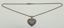 Romantic 925 Blue Glass Heart Pendant Necklace Bar Drop Earrings & Cubic Zirconia Band Ring 15.9g alternative image