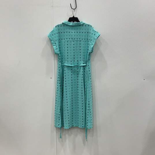 NWT Nina Leonard Womens Multicolor Short Sleeve Long Midi Shirt Dress Size XL image number 2