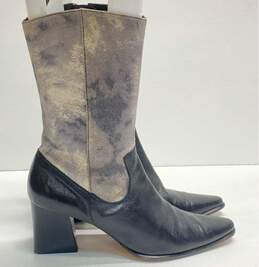 Pelle Moda Leather Mid Zip Boots Size 10 M