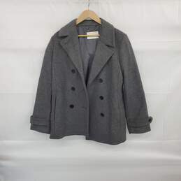 Babaton Gray Lined Wool Blend Peacoat WM Size L