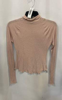Free People Intimately Womens Pink Fitted Make It Easy Thermal Top Size Small