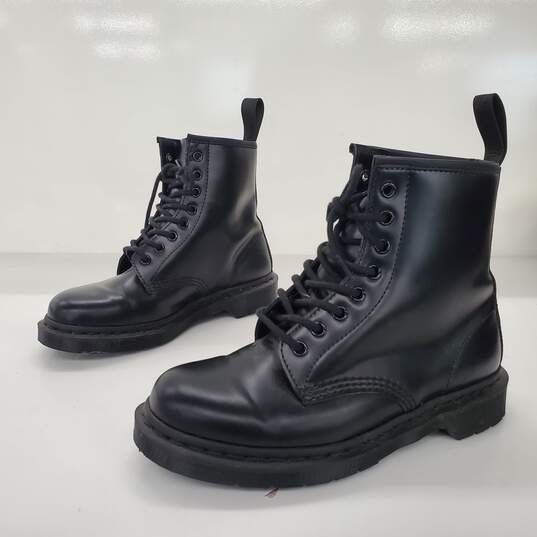 Dr. Martens Unisex Mono 1460 Smooth Black Leather Boots Size 7 Men's/8 Women's image number 1