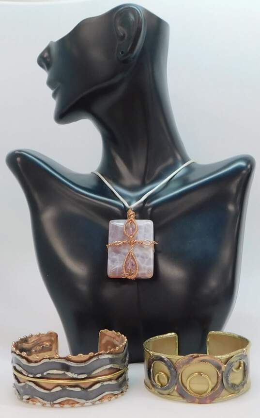 Artisan Mixed Metals, Copper & Agate Handcrafted Jewelry image number 1
