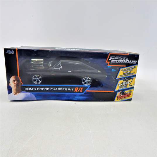 Fast & Furious Jada Toys Dom's Dodge Charger R/T R/C Car IOB image number 1