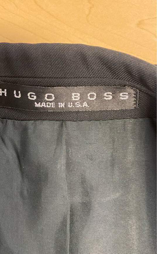 Hugo Boss Mens Black Long Sleeve Single Breasted Notch Lapel Blazer Size Medium image number 5