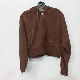Nike Air Women's Brown Oversized Fit Crop Hoodie Size S with Tags