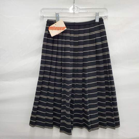 NWT VTG Jantzen WM's Dark Brown Striped Skirt Size 10 image number 1