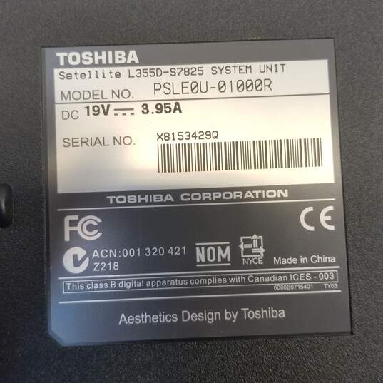 Toshiba Satellite L355D-S7825 17in AMD Turion x2 64 image number 7