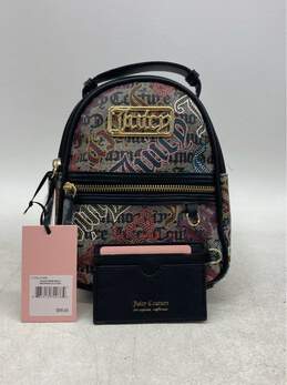 Juicy Couture Mini Backpack with Cardholder - Stylish and Compact, Multicolor