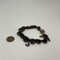 Designer J. Crew Gold-Tone Black Faceted Ring Clasp Link Chain Bracelet image number 3