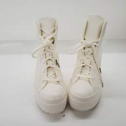 Converse Chuck 70 De Luxe White Leather Heel Sneakers Unisex Size 5 M | 7 W alternative image
