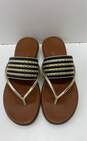 Italian Shoemakers Gold Studded Slide Thong Sandals Shoes Size 7 B image number 6