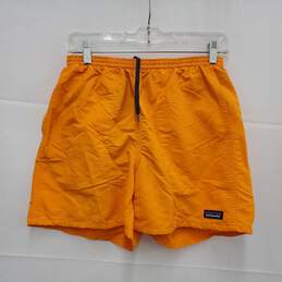 Patagonia MN's Athletic Bright Orange Swim Trunks Size SM