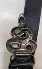 Streets Ahead Elena Silver Snake Buckle Leather Belt Size S/M image number 4