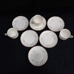 Mikasa Fine Ivory L9777 Monticello China 3 Tea Cups and 6 Saucers alternative image