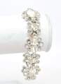 Vintage Icy Clear Rhinestone Silver Tone Necklace Bracelet & Brooch 116.0g image number 3