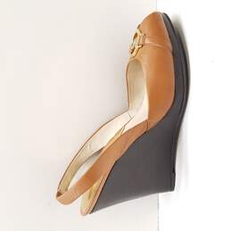 Michael Kors Women's Brown Leather Wedge Heels Size 6.5