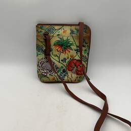 Anuschka Womens Multicolor Floral Leather Adjustable Strap Crossbody Bag Purse alternative image