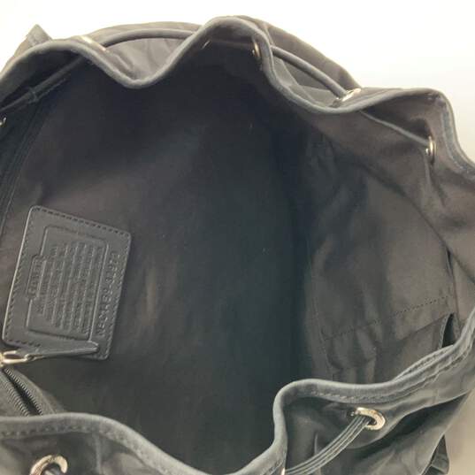 Coach Womens Black Monogram Adjustable Shoulder Strap Backpack Purse image number 5
