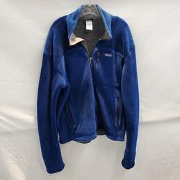 Patagonia Polartec Blue Zip Up Sweater Jacket Men's Size L