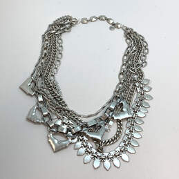 Designer Stella & Dot Silver-Tone Multi Strand Layered Statement Necklace alternative image