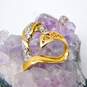 10k Yellow Gold Diamond Accent Scrolled Open Heart Pendant 1.1g image number 1