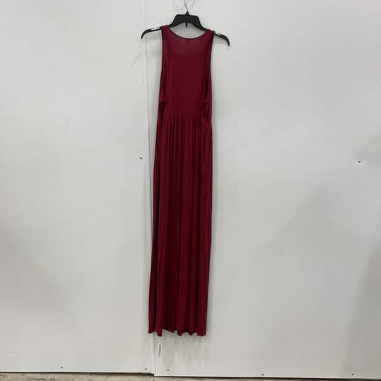 NWT Grecerelle Womens Red Scoop Neck Sleeveless Long Maxi Dress Size 2XL image number 5