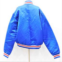 Vintage Starter MLB Chicago Cubs Blue Satin Snap Button Jacket Men's Size L alternative image