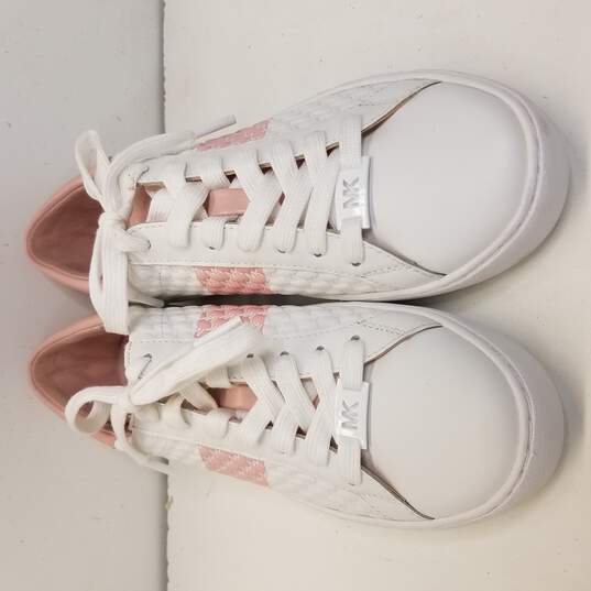 Buy the Michael Kors Colby Womens White Pink Trainers Size  |  GoodwillFinds