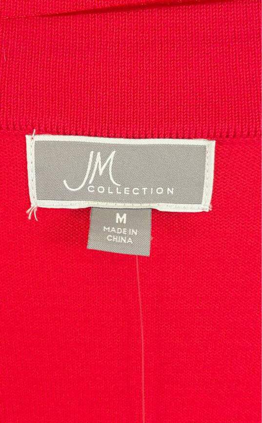 JM Collection Red Cardigan Sweater - Size Medium image number 3