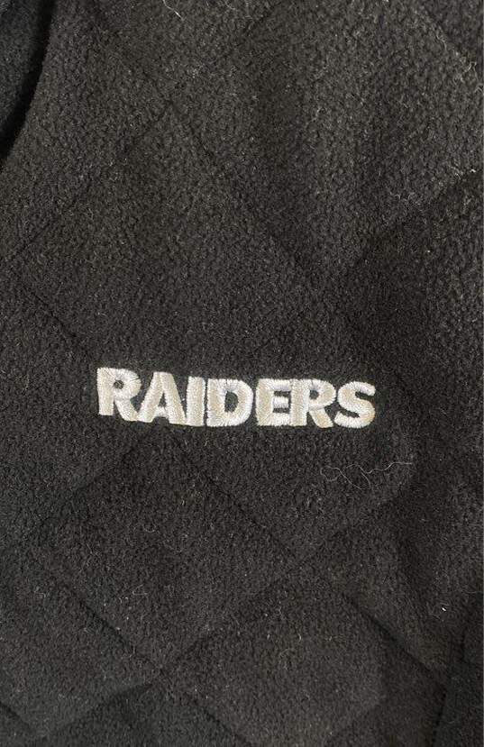 NFL Womens White Black Reversible Oakland Raiders Football Jacket Size Medium image number 8