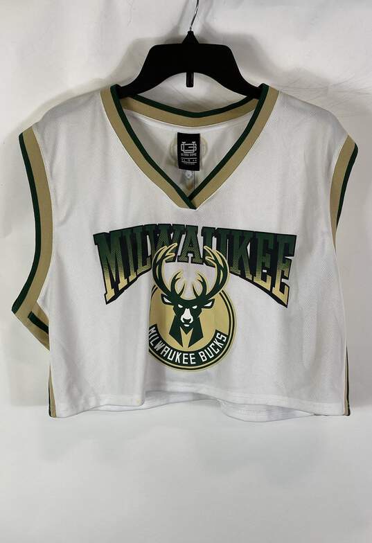 Ultra Game Milwaukee Bucks Crop Top - Size 1X image number 1