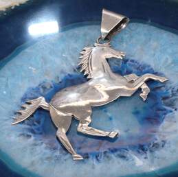 Artisan W. Begay Sterling Silver Horse Pendant alternative image