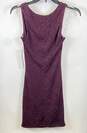 NWT Trixxi Womens Purple Sleeveless V-Neck Ruched Sparkle Mini Dress Size Small image number 2