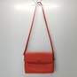Calvin Klein Orange Leather Shoulder Crossbody Flap Bag image number 3