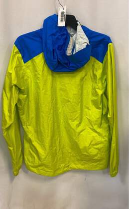 Patagonia Unisex Blue Yellow Long Sleeve Hooded Windbreaker Jacket Size Medium alternative image