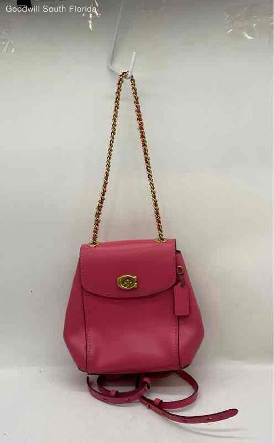 Coach Womens Pink Leather Mini Backpack image number 4