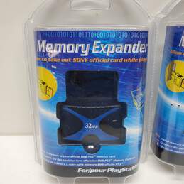 Pair of Sealed 3rd Party 32MB Memory Extenders for Playstation 2 alternative image
