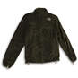 Womens Brown Mock Neck Long Sleeve Full-Zip Fleece Jacket Size Medium image number 2