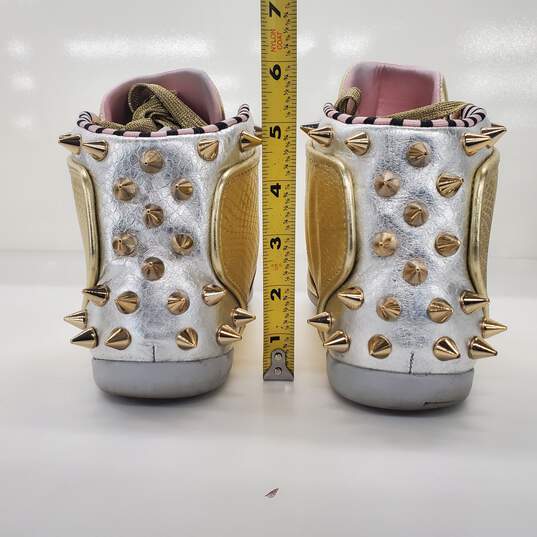 SAMPLE Melody Ehsani x Reebok Womens Metallic Gold Python Love Sneakers Size 9.5 image number 4