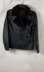 Simply Vera Wang Womens Black Leather Collared Full Zip Motorcycle Jacket Sz XS image number 1