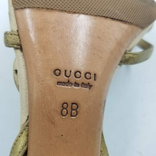 Gucci Ankle Strap Sandal Women's Sz.8B Metallic Gold image number 7